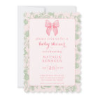 Coquette Aesthetic Pink Bow Sage Green Baby Girl