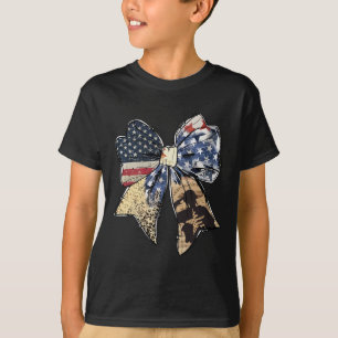 Coquette American Bow 4th Of July Memorial Day T-Shirt