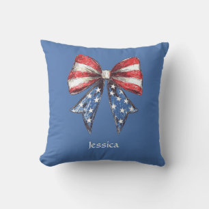 Coquette American Bow Personalised Cushion