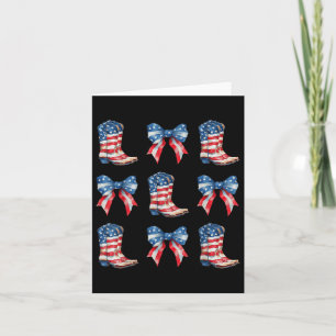 Coquette American Cowgirl Western Boots 4th Of Jul Card