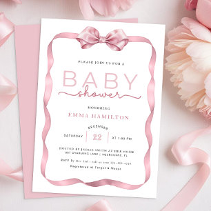 Coquette Baby Shower Thank You Sticker – Elegant P Invitation