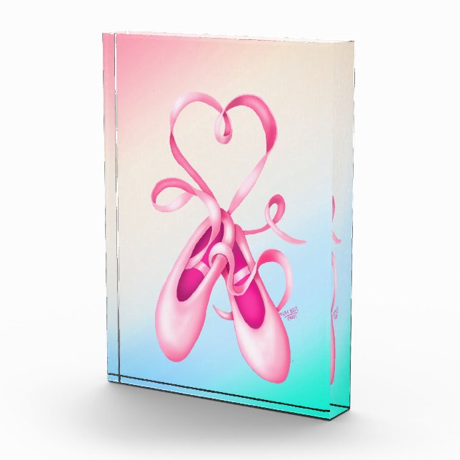 Coquette Ballet Dance Slippers KiniArt Photo Block (Right)