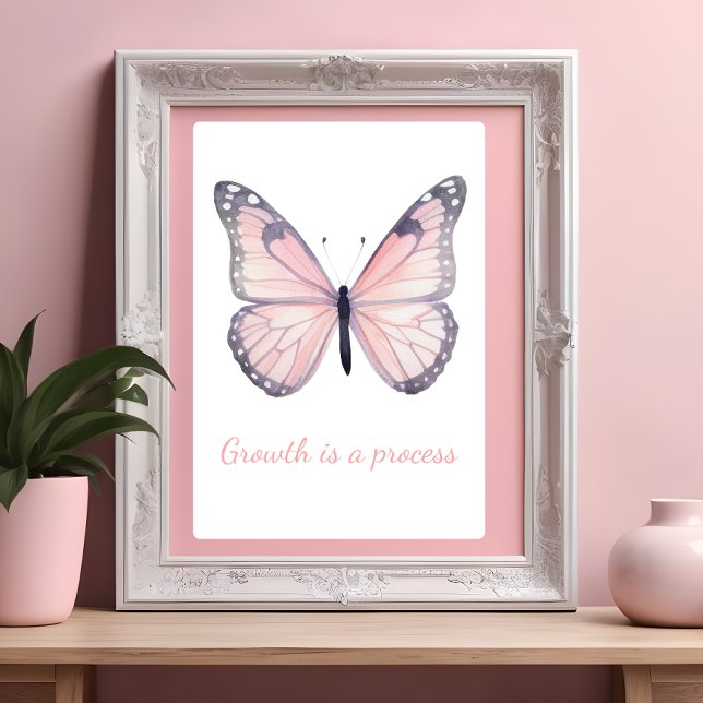 Coquette Balletcore Light Pink Butterfly Poster (Creator Uploaded)