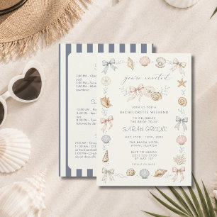 Coquette Beach Bachelorette Weekend Party Announcement