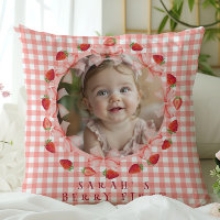 Coquette Berry First Birthday Red Gingham Photo