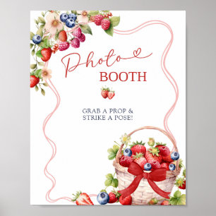 Coquette Berry In Love  PhotoBooth Party Sign
