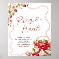 Coquette Berry In Love Ring Hunt Game Sign