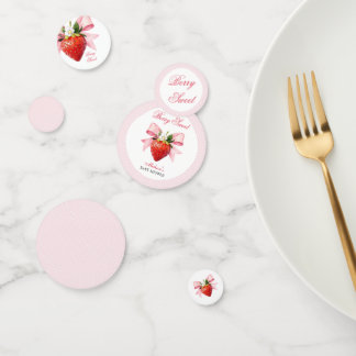 Coquette Berry Sweet Baby Shower Confetti