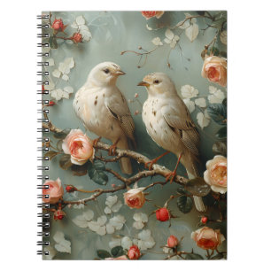 Coquette Birds Floral Notebook