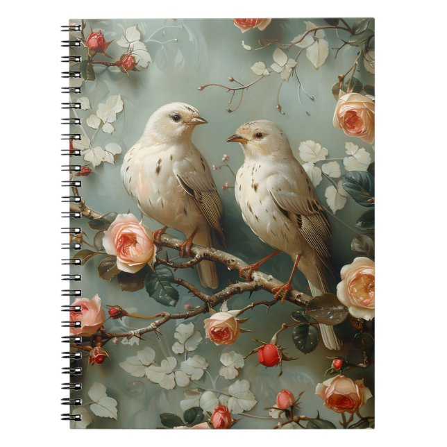 Coquette Birds Floral Notebook (Front)