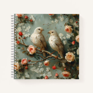 Coquette Birds Floral Notebook