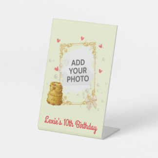 Coquette Birthday Pedestal Sign