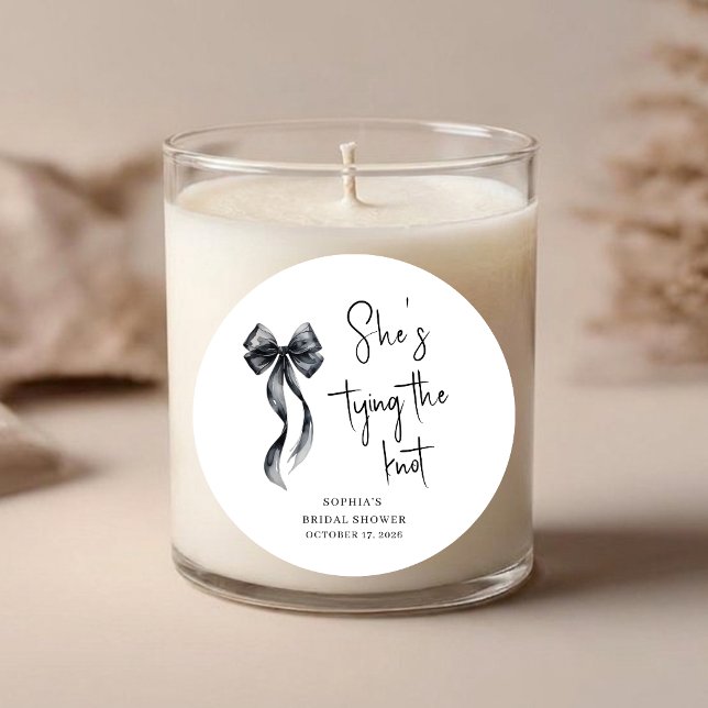 Coquette Black Bow Bridal Shower Stickers (Creator Uploaded)