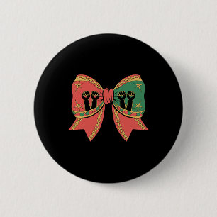 Coquette Black History Month African American Bow 6 Cm Round Badge