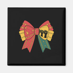 Coquette Black History Month African American Bow Magnet