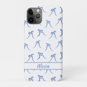 Coquette Blue and White Bows  Case-Mate iPhone Case