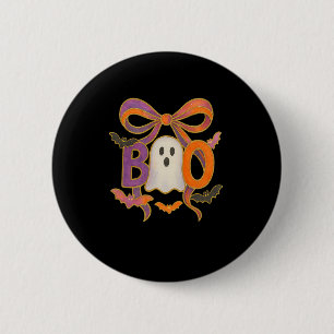 Coquette Boo Cute Ghost Spooky Funny Halloween Men 6 Cm Round Badge
