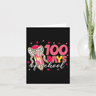 Coquette Bow 100 Days Of School Pencil Girls Kids Card
