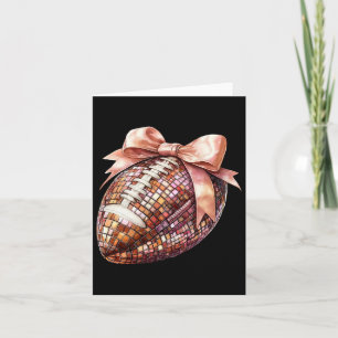 Coquette Bow American Footll Game Day Thanksgiving Card