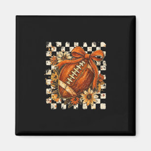 Coquette Bow American Footll Game Day Thanksgiving Magnet