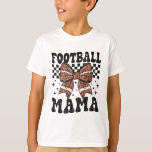Coquette Bow American Footll Mama Game Day Thanksg T-Shirt