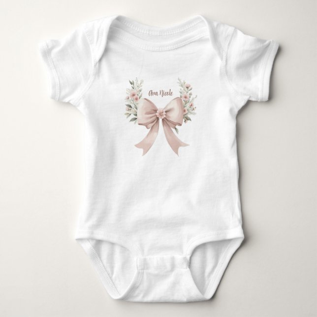 Coquette Bow Baby Bodysuit (Front)