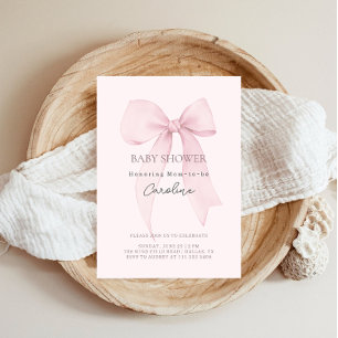 Coquette Bow Baby Shower Invitation