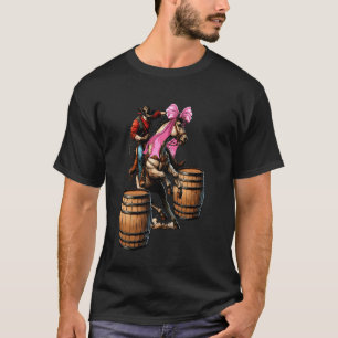 Coquette Bow Barrel Racer Barrel Racing Rodeo Mum  T-Shirt