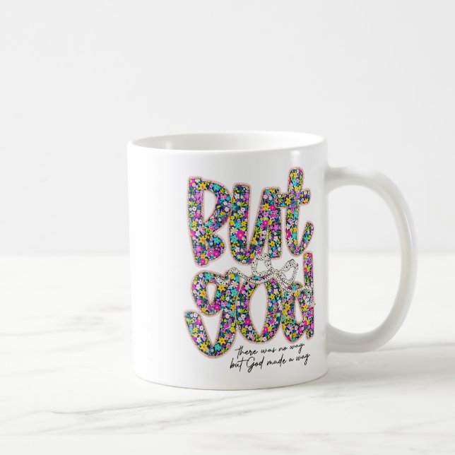 Coquette Bow Bible Jesus Religious Christian Flora Coffee Mug (Right)