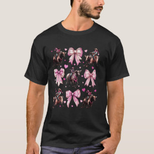 Coquette Bow Bull Riding Bull Rider Cow Girl Mum P T-Shirt