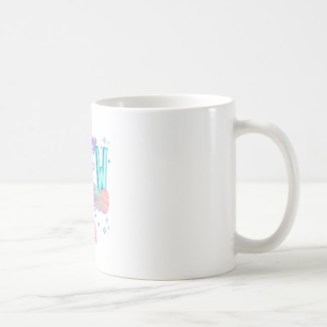Coquette Bow Cardiology Crew Egg Bunny Easter Coffee Mug (Right)