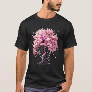 Coquette Bow Cherry Blossoms Japanese Flower Sakur T-Shirt