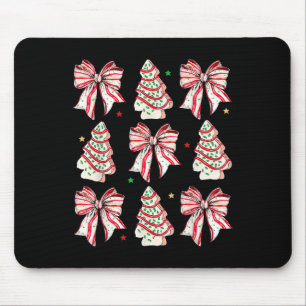Coquette Bow Christmas Tree Cakes Xmas Family Paja Mouse Pad
