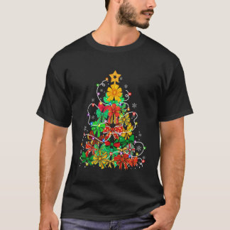 Coquette Bow Christmas Tree Xmas Holiday Girly Out T-Shirt