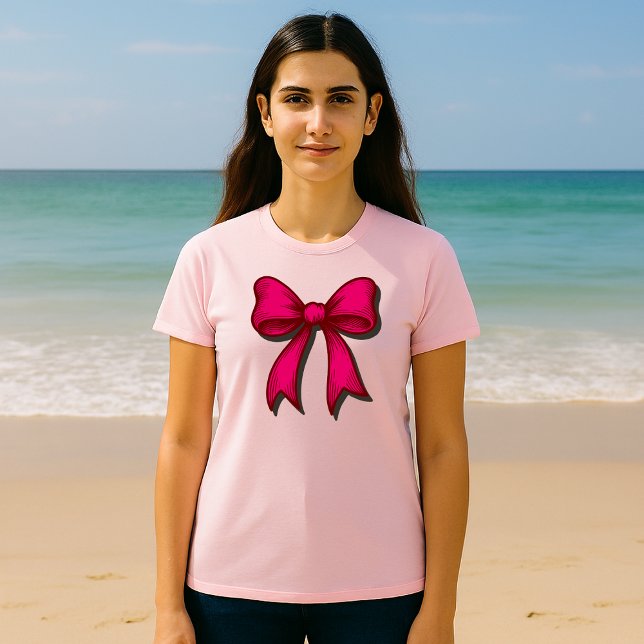 Coquette Bow Customisable Template T-Shirt (Creator Uploaded)