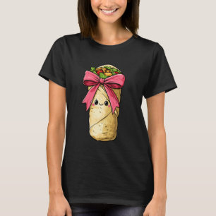 Coquette Bow Cute Burritos Mexican Food Girl Mum P T-Shirt
