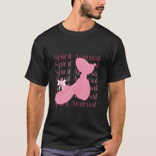 Coquette Bow Dog Balloon Animal Pink Girls My Spir T-Shirt
