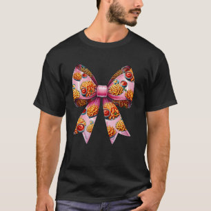 Coquette Bow French Fries Mum Mothers Day Ketchup  T-Shirt