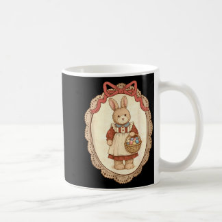 Coquette Bow Funny Bunny Eggs Rabbit Happy Easter Coffee Mug