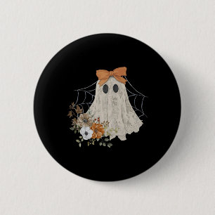 Coquette Bow Funny Halloween Lace Ghost Girly Spoo 6 Cm Round Badge