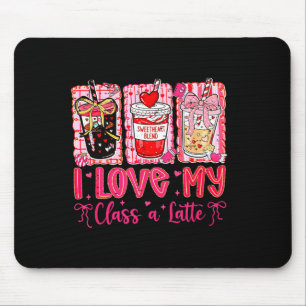 Coquette Bow Funny Teacher Valentine I Love My Cl  Mouse Pad