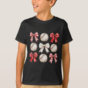 Coquette Bow Game Day Sell Softll Cheer Mama Mum L T-Shirt