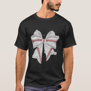 Coquette Bow Game Day Sell Softll Cheer Mum Life R T-Shirt