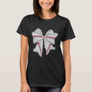 Coquette Bow Game Day Sell Softll Cheer Mum Life R T-Shirt