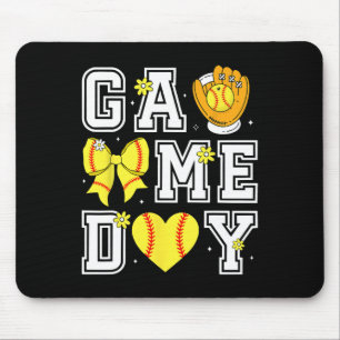 Coquette Bow Game Day Sell Softll Heart Love Cheer Mouse Pad