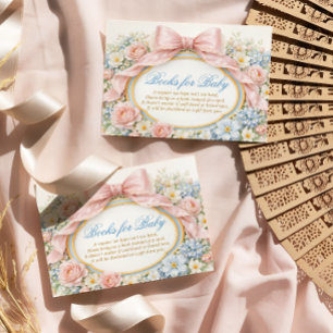 Coquette Bow Garden Books for Baby Enclosure Card