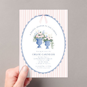 Coquette Bow Garden Manor Bridal Shower Invitation