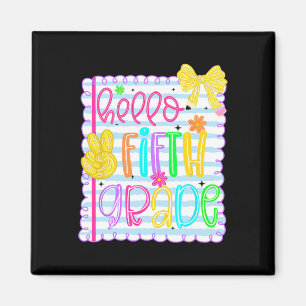 Coquette Bow Girly Hello Fifth Grade Teacher Ck To Magnet
