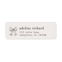 Coquette Bow Graduation Address Labels
