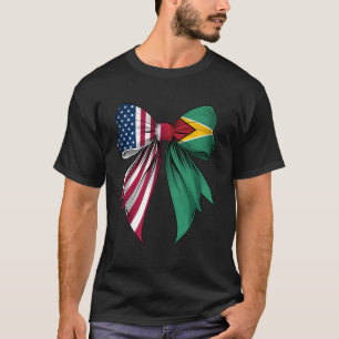 Coquette Bow Guyana Roots Heritage Guyanese Pride  T-Shirt